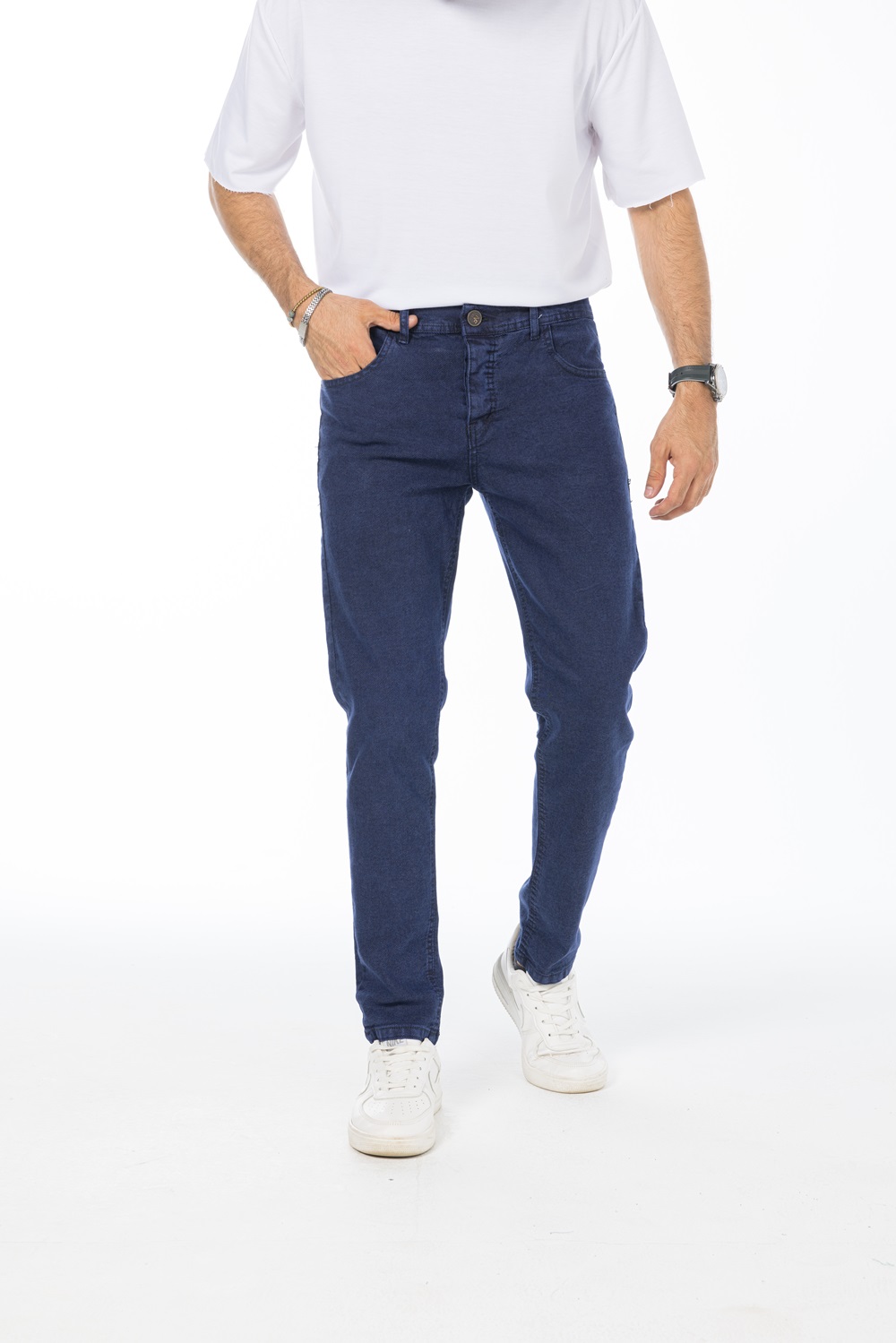 بنطلون جينز رجالي - كحلي
