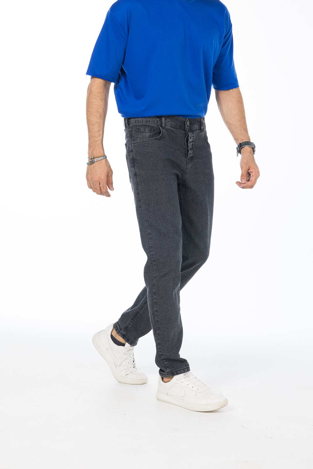 بنطلون جينز رجالي - أسود