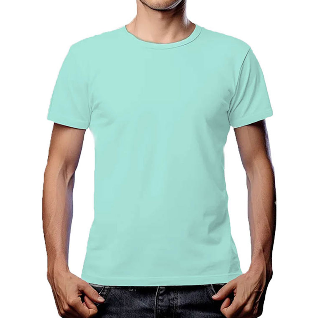 تيشيرت نص كم رجالي - 3 قطع - أبيض/أسود/مينت