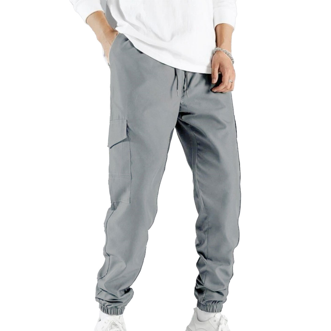 بنطلون كارجو رجالي - 3 قطع - بيج/رمادي/زيتي