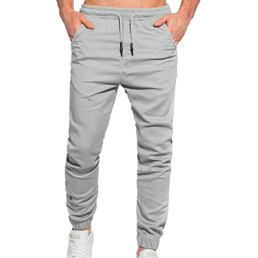 بنطلون كاجوال رجالي - 3 قطع - بيج/رمادي/زيتي