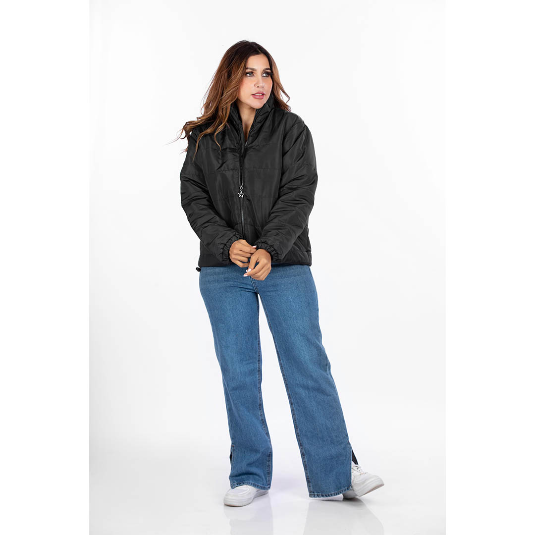 جاكيت بامب حريمي مقاوم للمياه - أسود