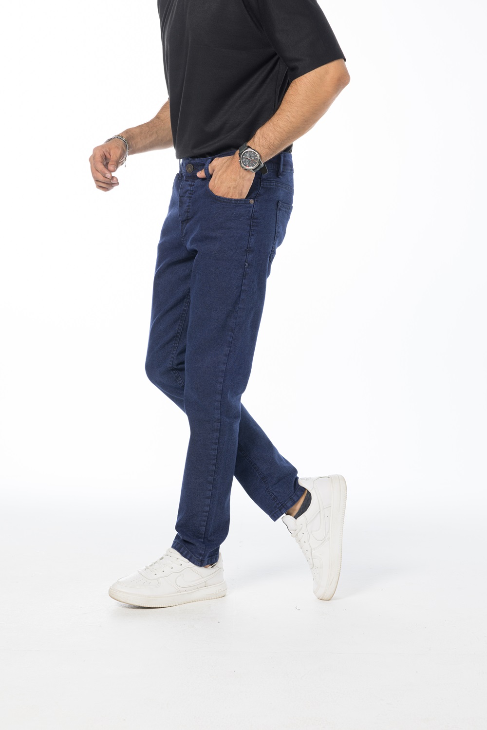 بنطلون جينز رجالي - كحلي