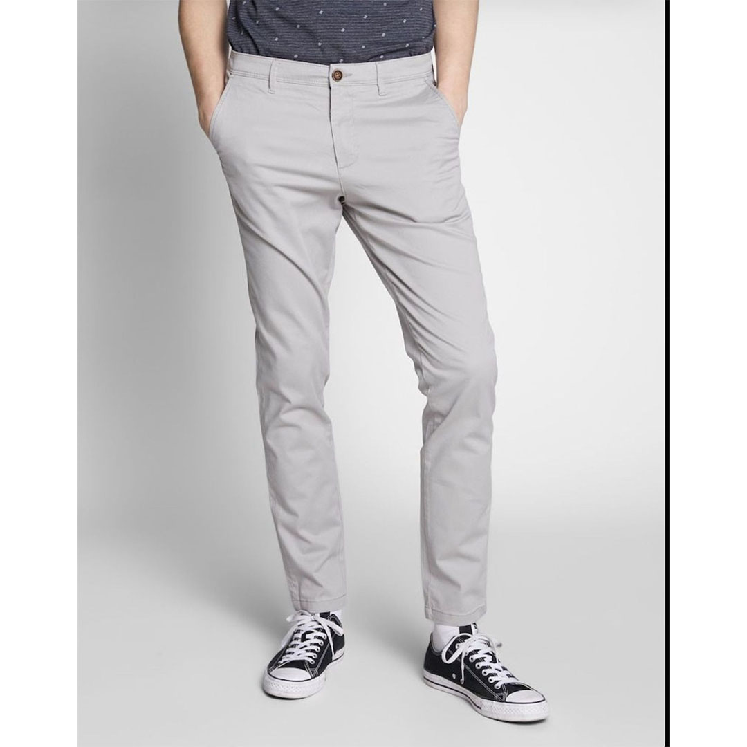 بنطلون كاجوال رجالي - 3 قطع - أسود/بيج/رمادي