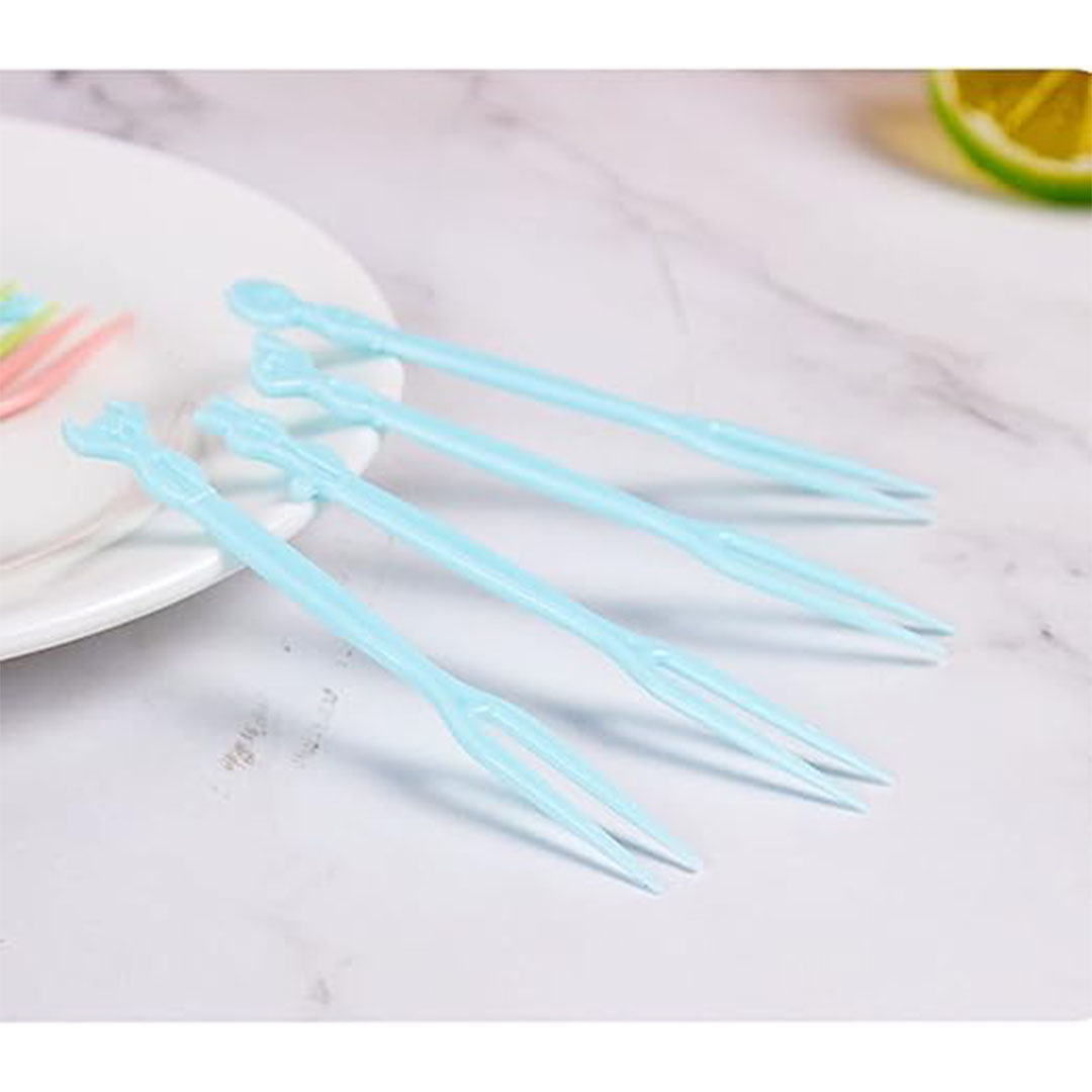 مجموعة شوك فاكهة للأطفال وقابلة لإعادة الاستخدام - 50 قطعة