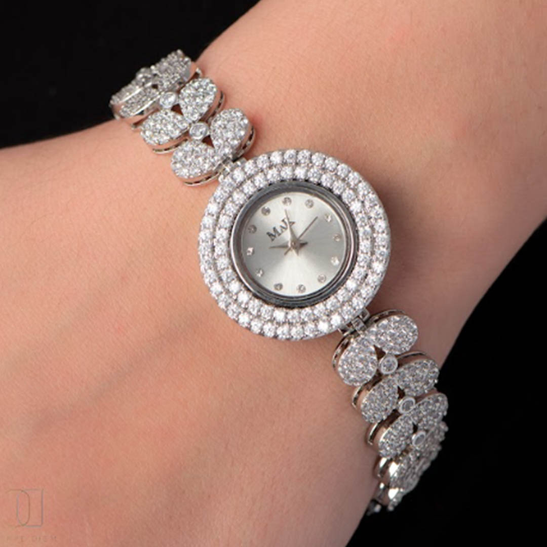 ساعة يد حريمي كلاسيك - 20 سم - فضي - CDW101