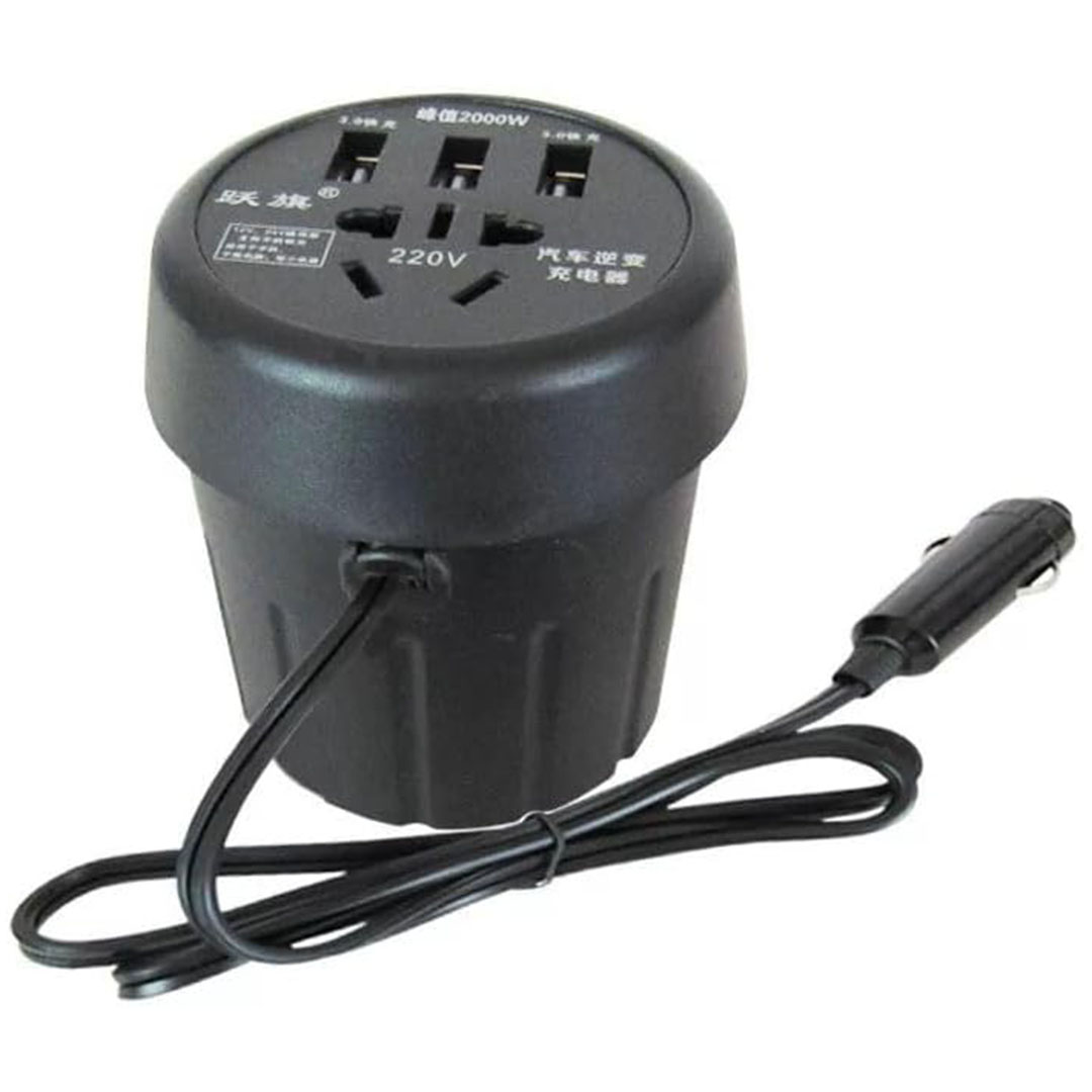 شاحن عربية  220 فولت  مع 3 منافذ USB