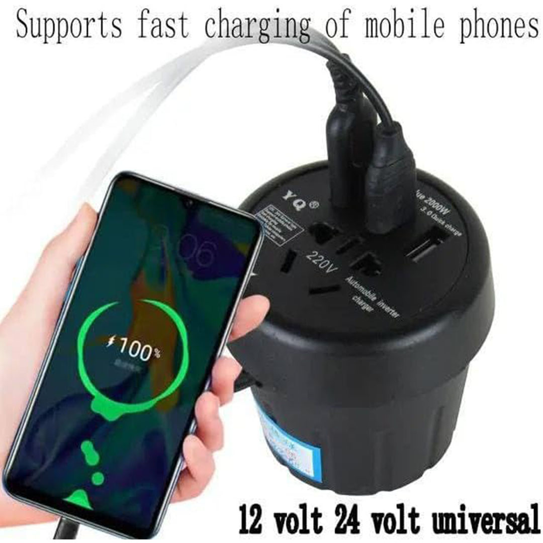 شاحن عربية  220 فولت  مع 3 منافذ USB