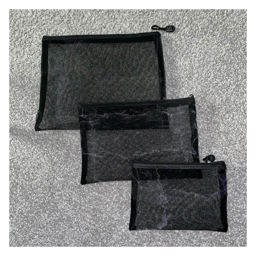 شنط مكياج - 3 قطع - أسود