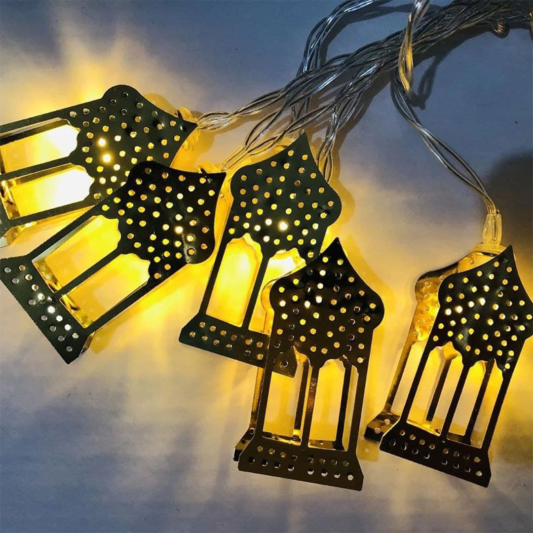 شريط إضاءة نحاسي - شكل فانوس - 3 متر