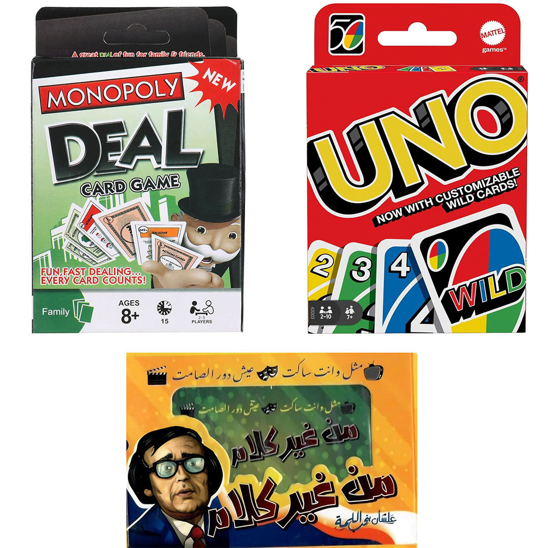 ألعاب بطاقات للتسلية - 3 قطع