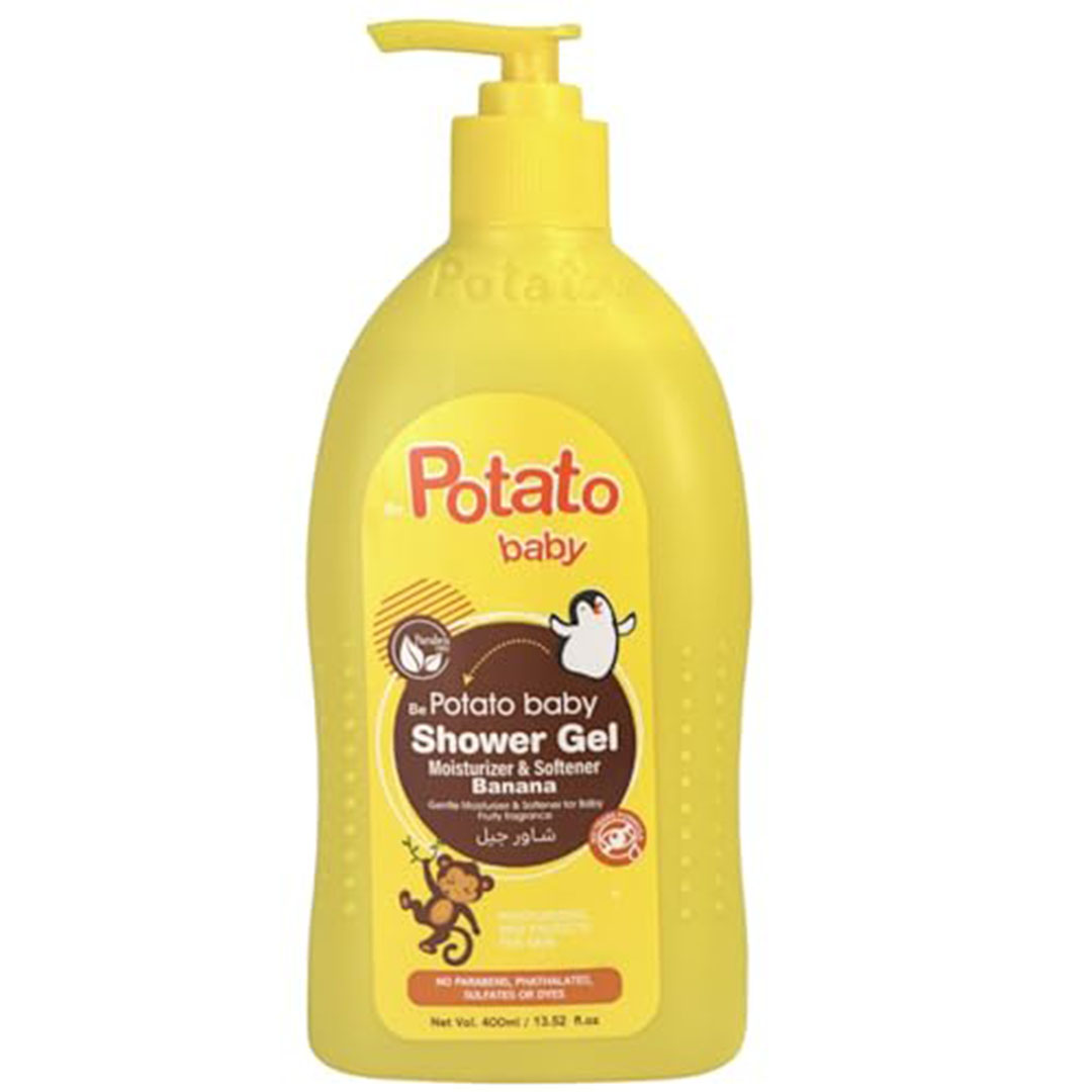 بوتاتو جل استحمام من لطفل مرطب ومنعم خالي البارابين مع الموز - 400 مللي