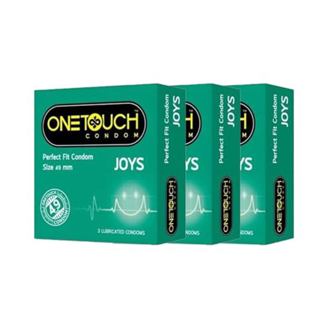 واقيات ذكرية جوي من 3 قطع من ون تاتش، كل عبوة 3 قطع