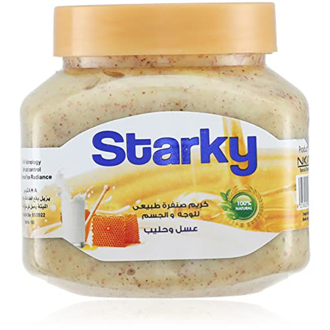 مقشر طبيعي بالعسل والحليب مناسب للوجه والجسم من ستاركي - 300 مللي
