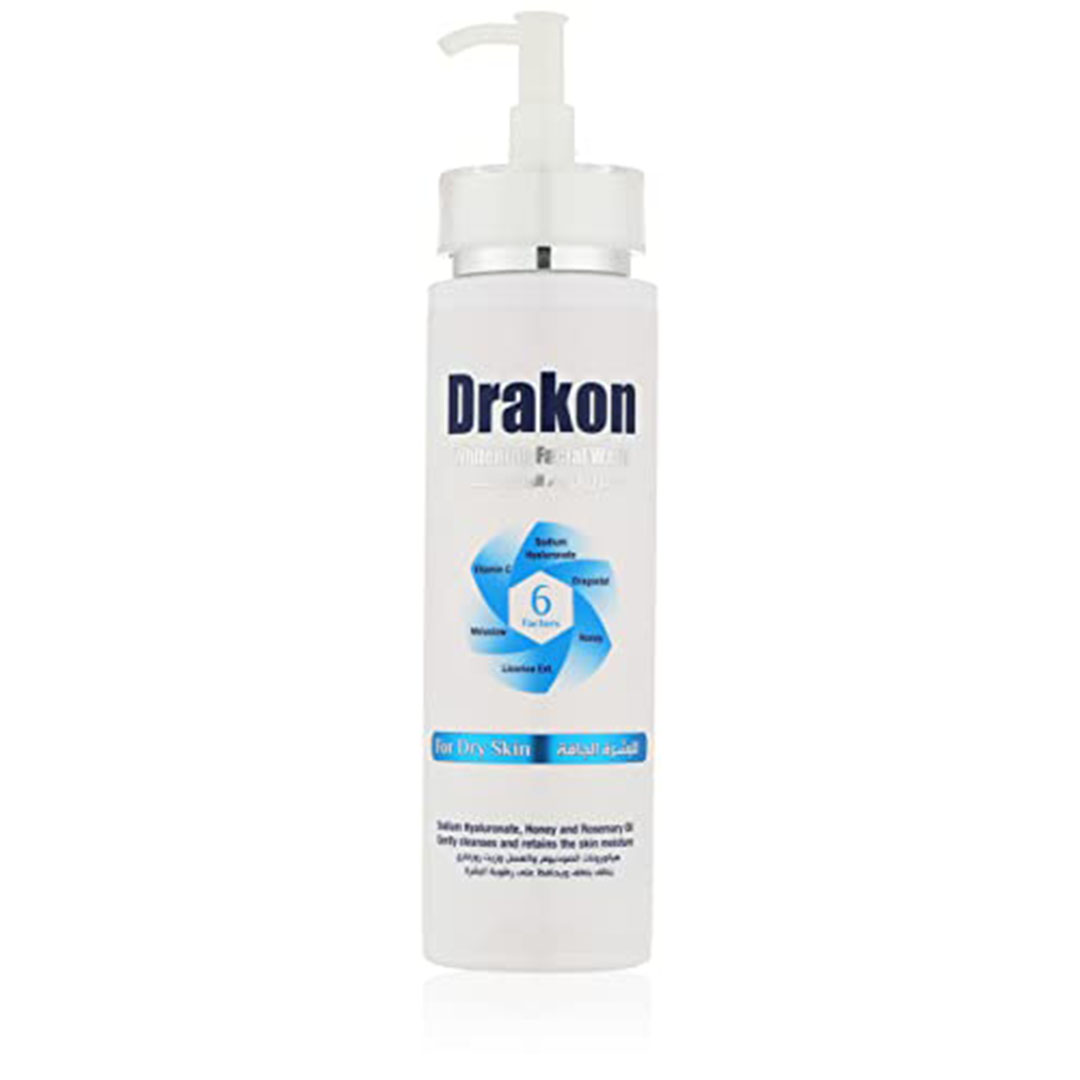 غسول الوجه المفتح للبشرة الجافة من دراكون - 200 مل