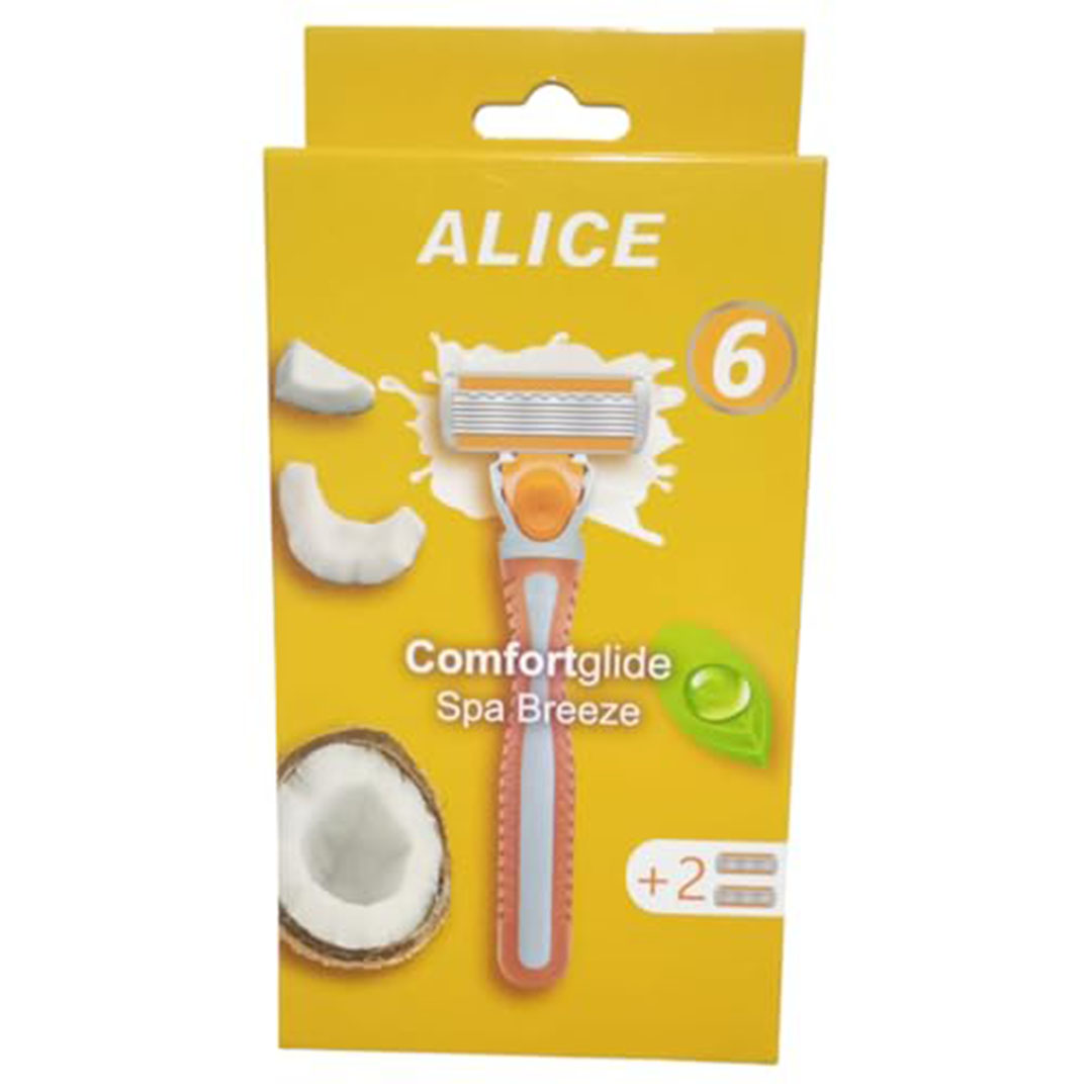 مجموعة حلاقة أليس بشفرات سداسية - 2 قطعة