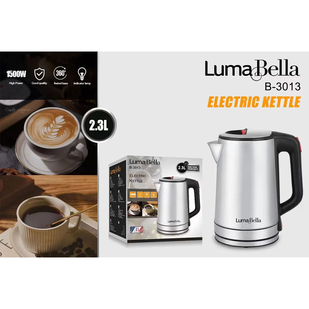 لوما بيلا غلاية كهربائية - 2.3 لتر - فضي - B-3013