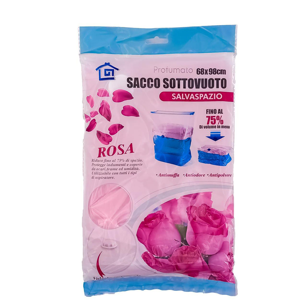 كيس تخزين الملابس والبطاطين عطرية مقاس 98*68سم - رائحة الورد