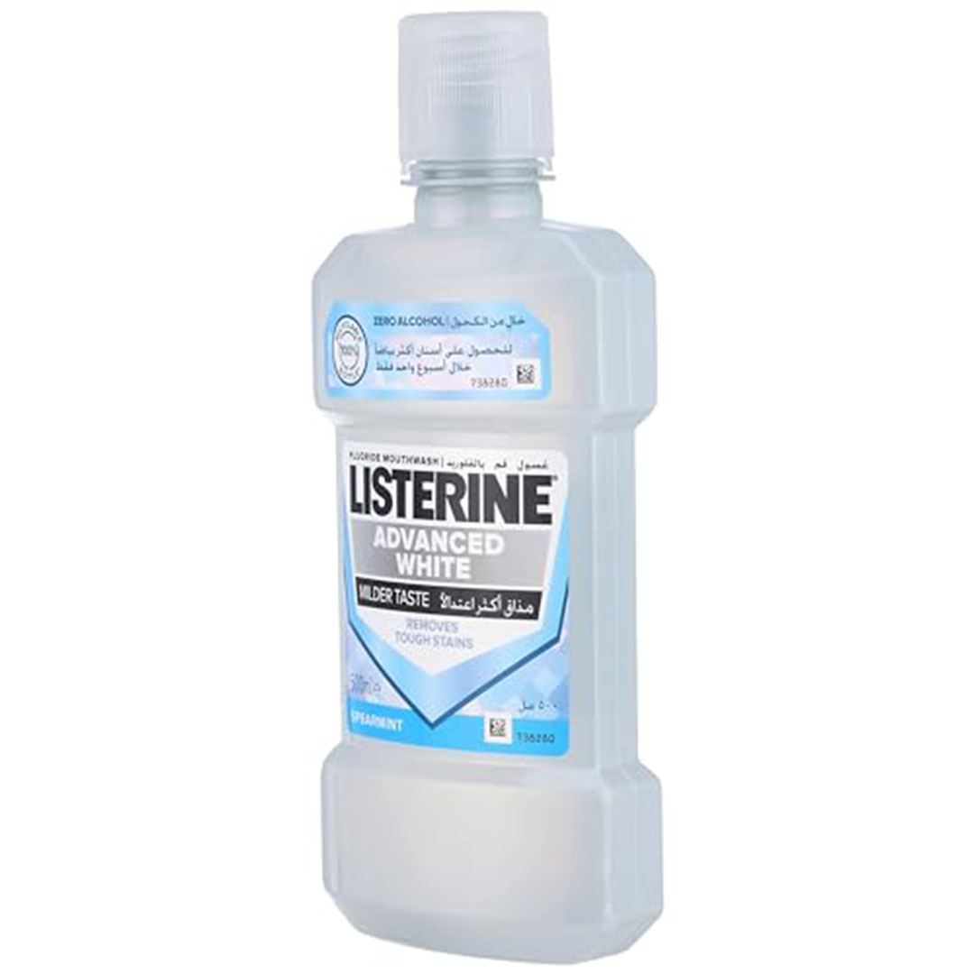 غسول فم ادفانسد وايت من ليسترين يزيل البقع الصعبة - 500 مل
