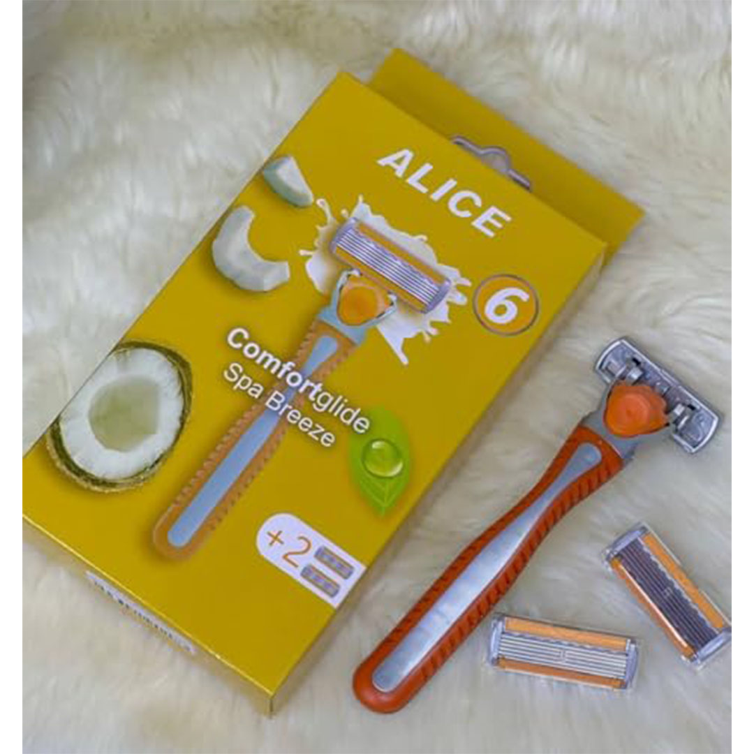 مجموعة حلاقة أليس بشفرات سداسية - 2 قطعة