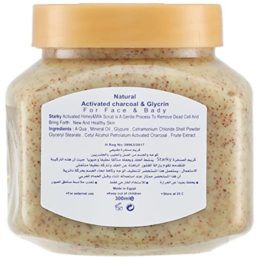 مقشر طبيعي بالعسل والحليب مناسب للوجه والجسم من ستاركي