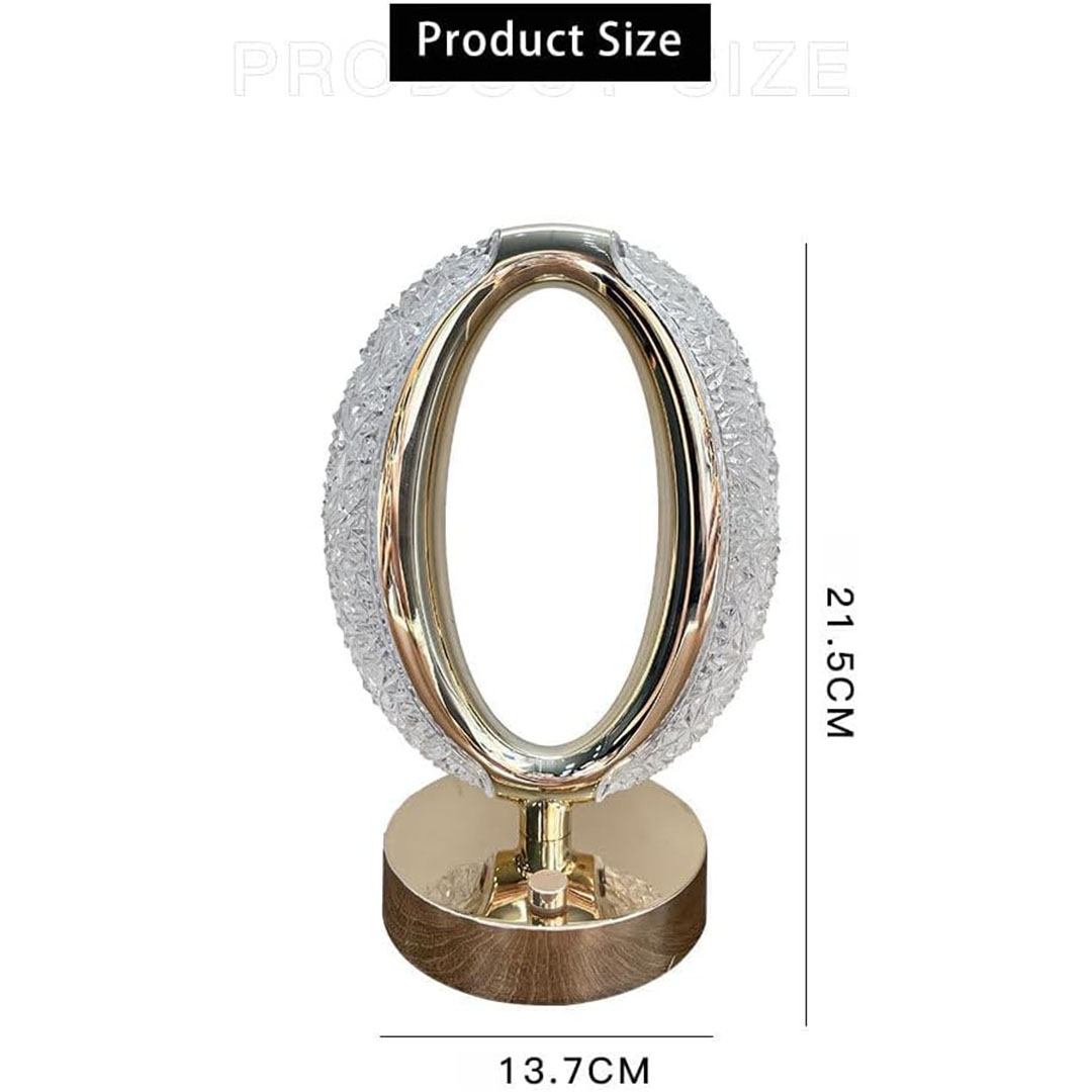 مصباح ليلي كريستال على شكل حلقة