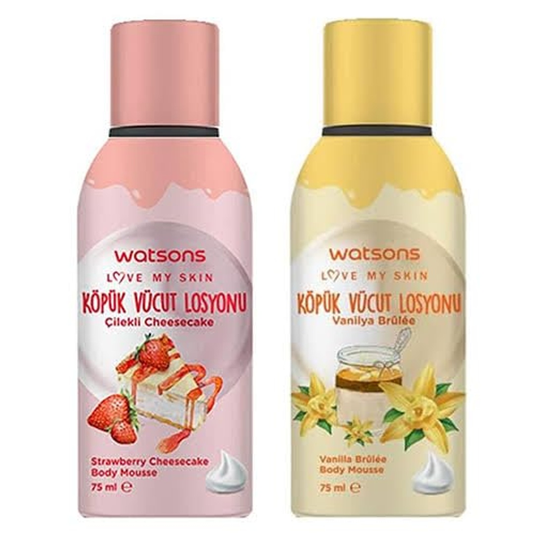 موس رغوي للجسم لوف ماي سكين من واتسونز - تشيز كيك فراولة - 75 مل