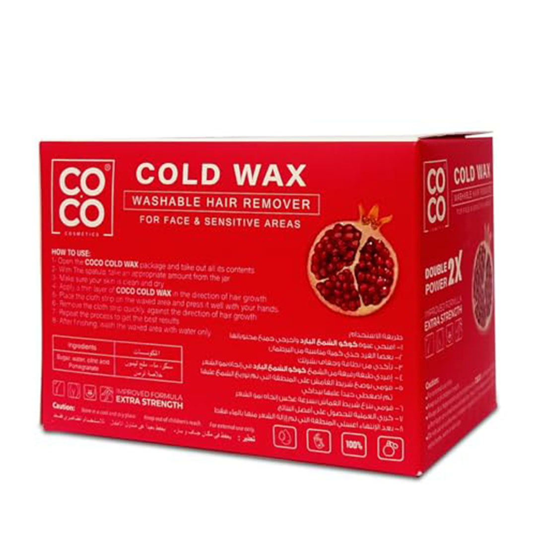 شمع لازالة الشعر رمان بارد من كوكو واكس -  250 جرام