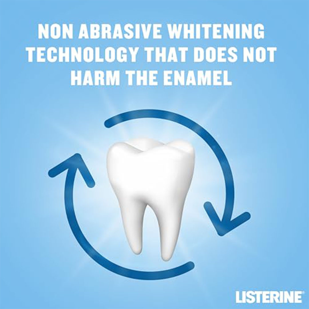 غسول فم ادفانسد وايت من ليسترين يزيل البقع الصعبة - 500 مل