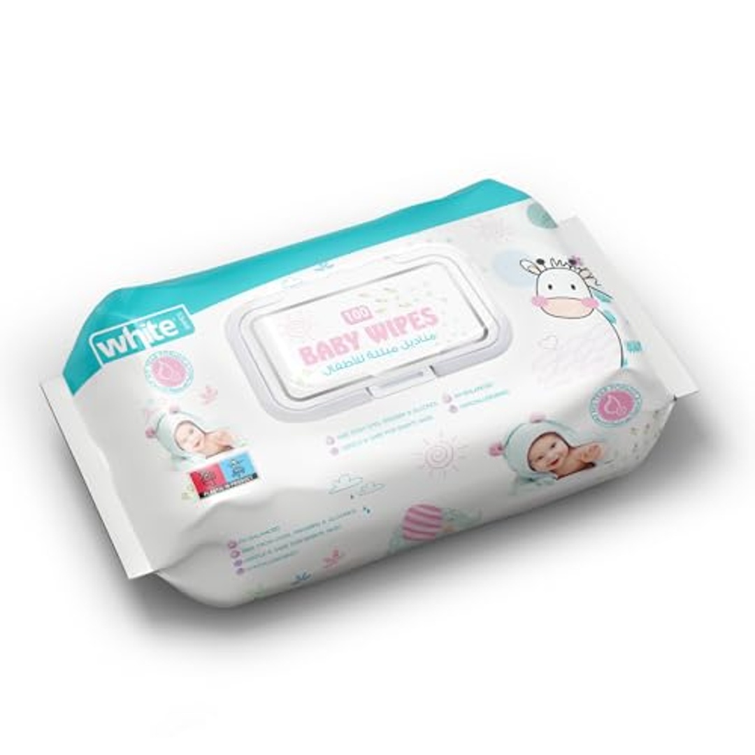 مناديل مبللة للأطفال من وايت - 100 منديل