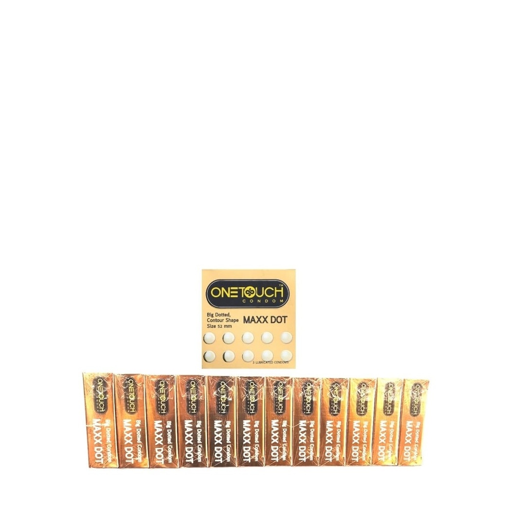 وان تاتش ماكس دوت واقي ذكري محبب جولد - 12 عبوة من 3 قطع