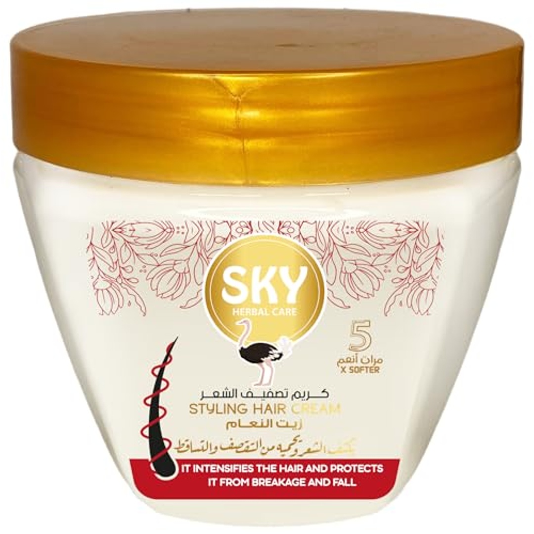 كريم تصفيف الشعر بزيت النعام من سكاي - 250 جم