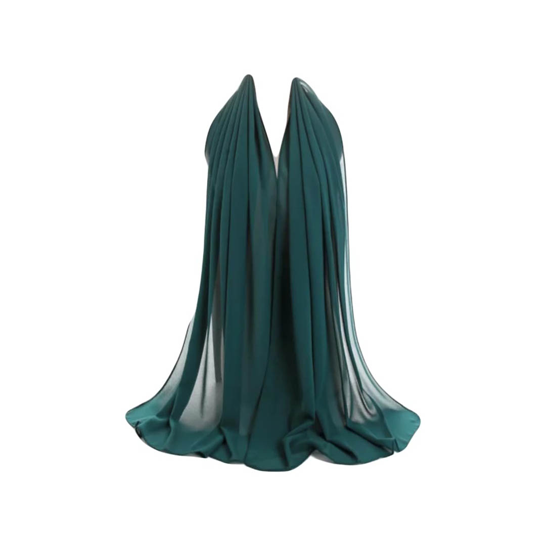 طرحة شيفون كريب سادة - جنزاري