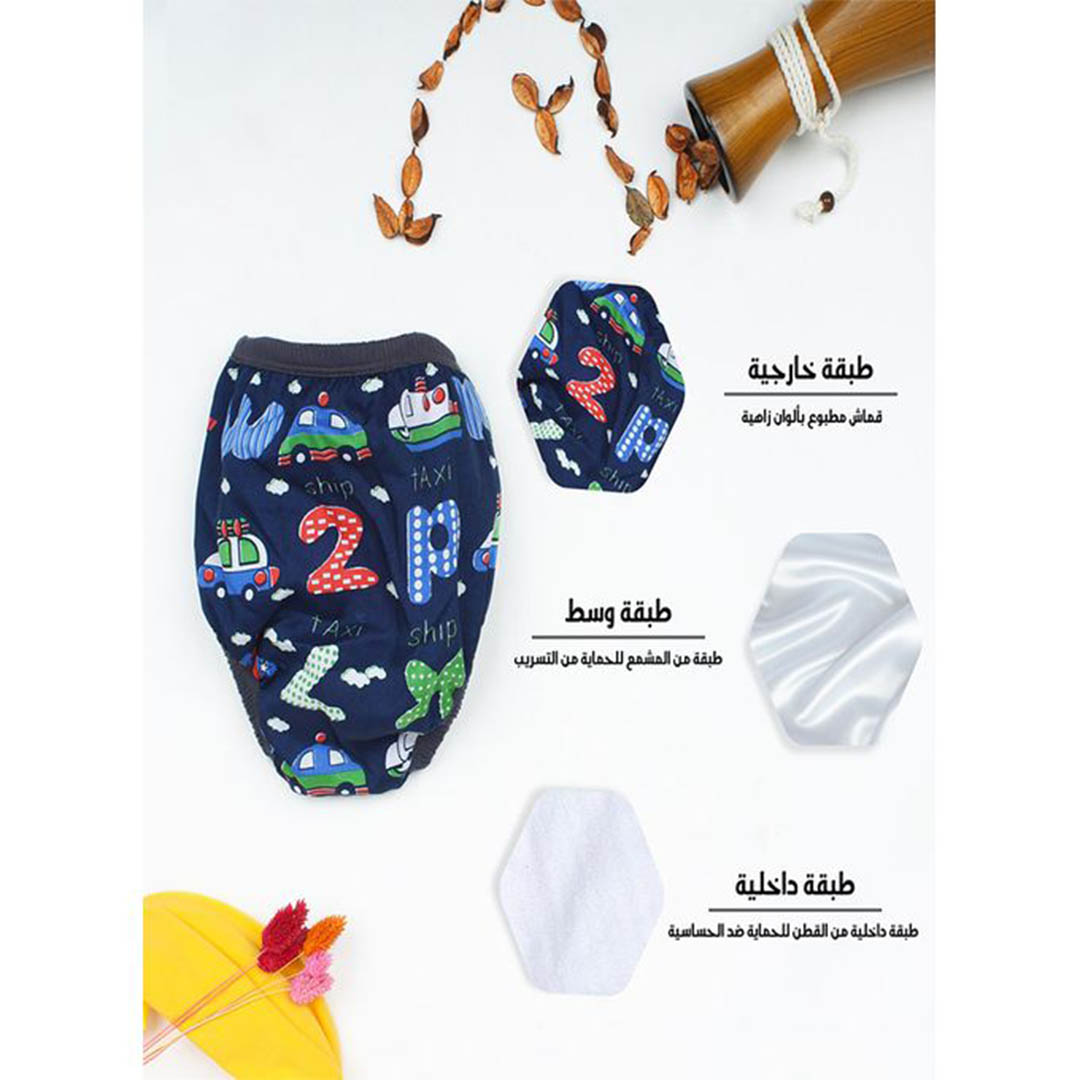 بديل الحفاضات قابل للغسل - 3 طبقات