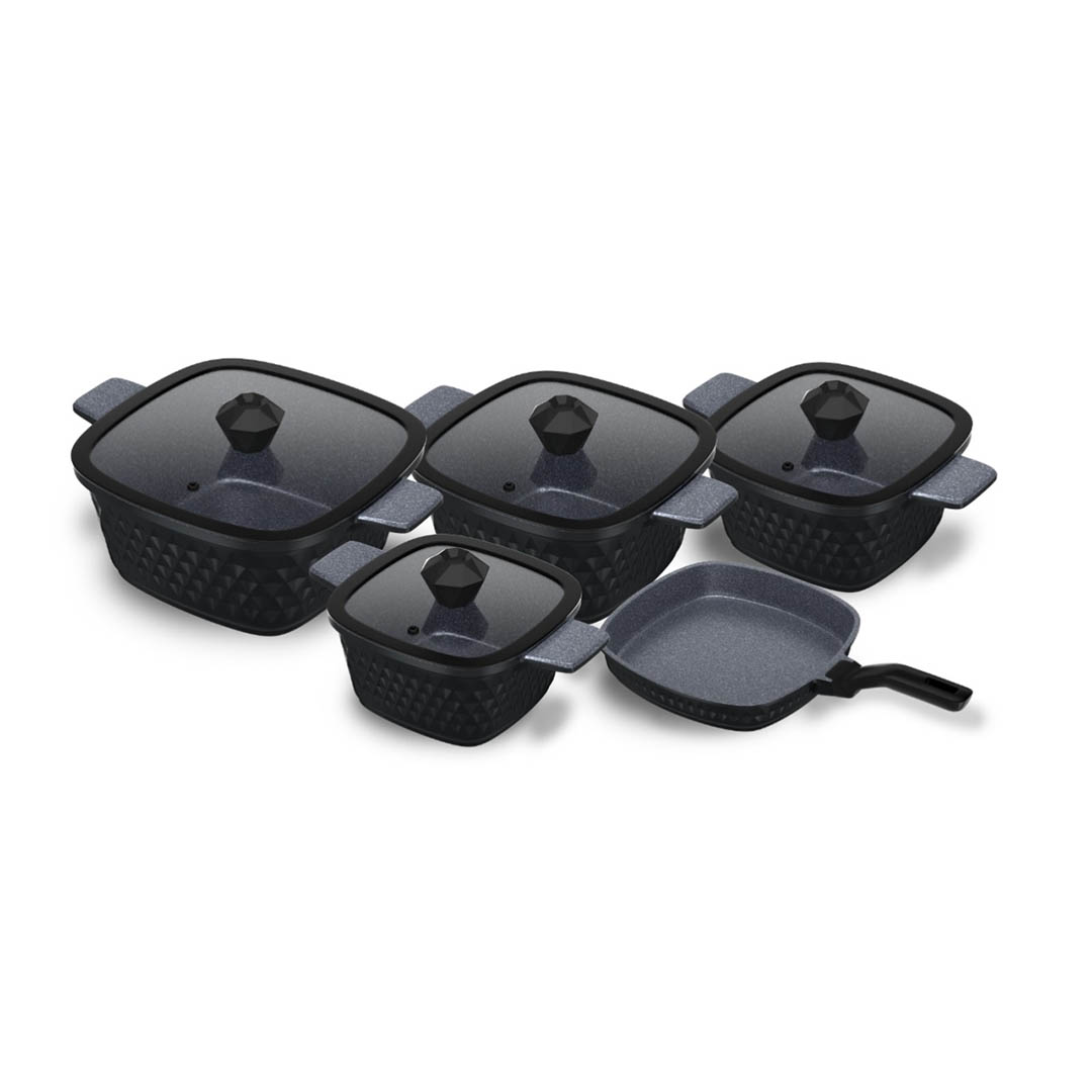 طقم حلل طبيخ داي-كاست جرانيت - 11 قطعة