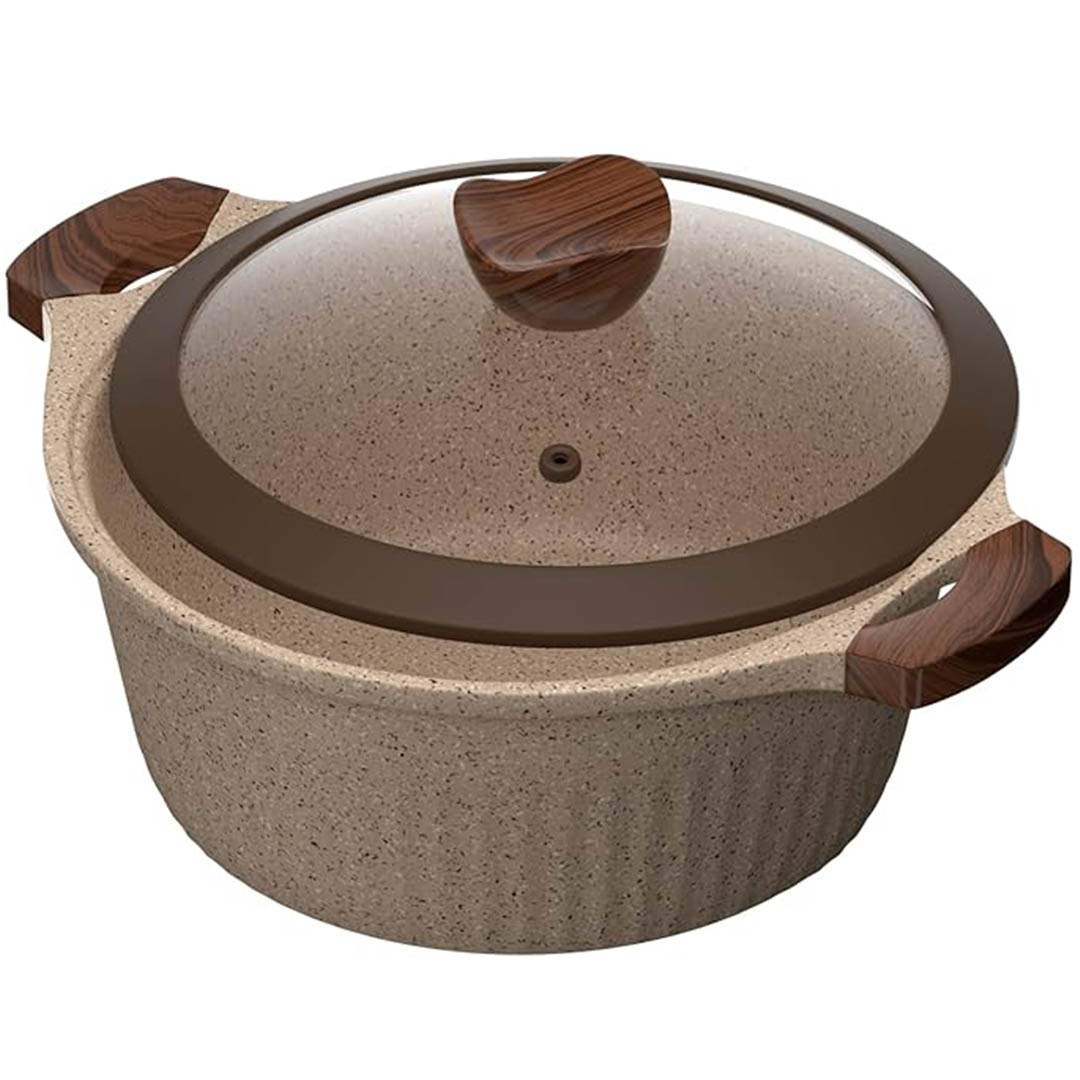 طقم حلل طبيخ داي-كاست جرانيت - 9 قطع - بيج