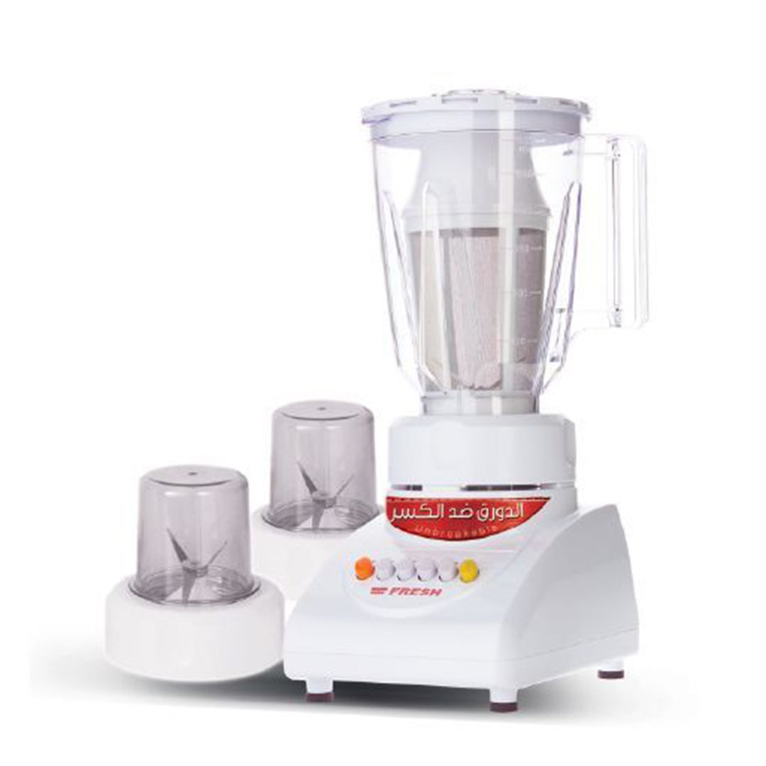 خلاط كهربائي مع 2 مطحنة فريش - 1.5 لتر - أبيض