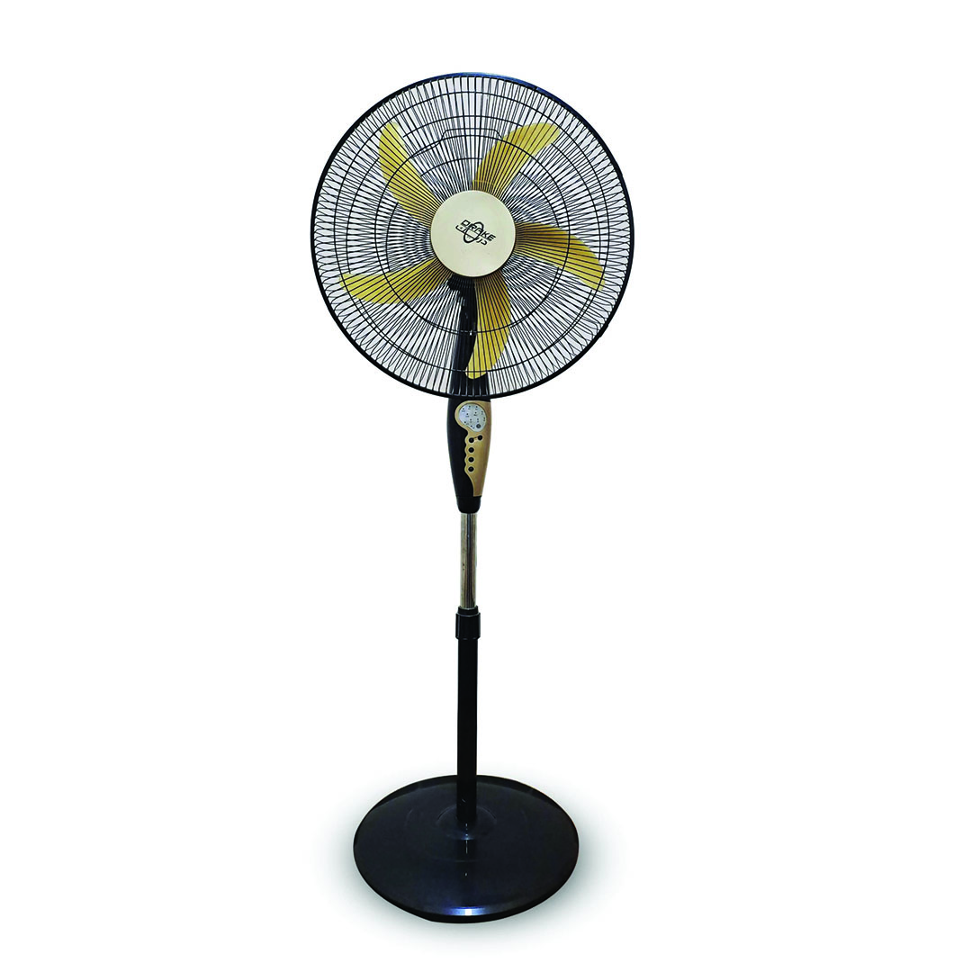 مروحة دريك ستاند مع ريموت - 18 إنش - أسود/ذهبي