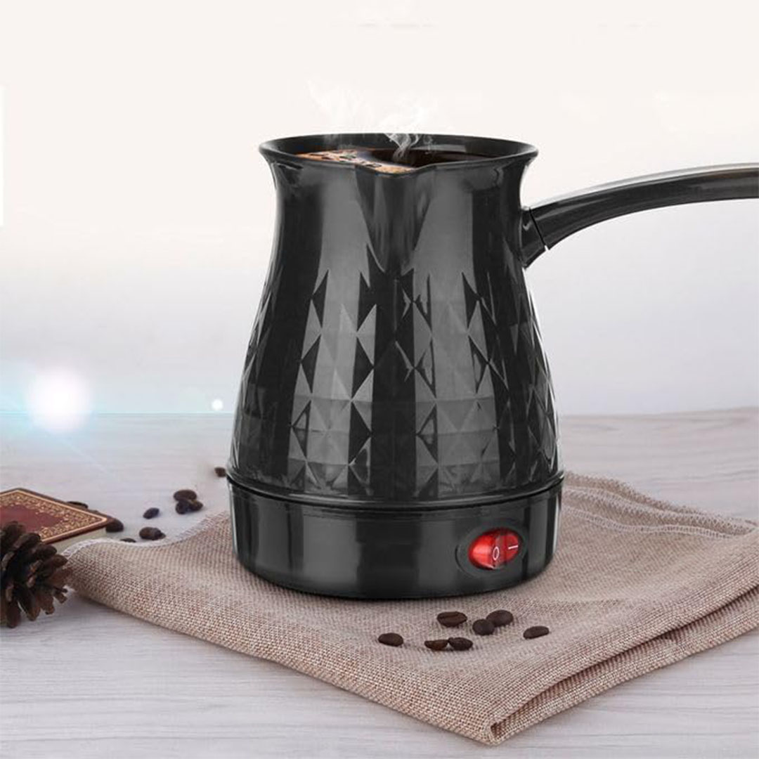 كنكة قهوة تركية فلامنجو كهربائية بقوة 350 وات - 0.5 لتر - أسود