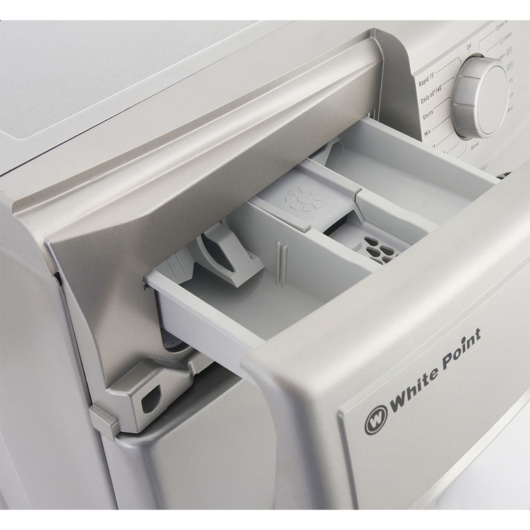 White Point غسالة أوتوماتيك - تحميل أمامي - 6 كيلو - فضي - WPW61015PDS