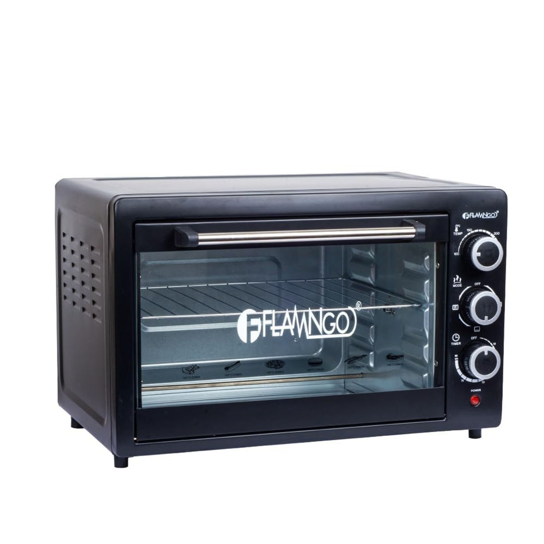 فرن فلامنجو - كهربائي - متعدد الوظائف - 3 مفاتيح - شواية وصينية - 40 لتر - 1800 وات