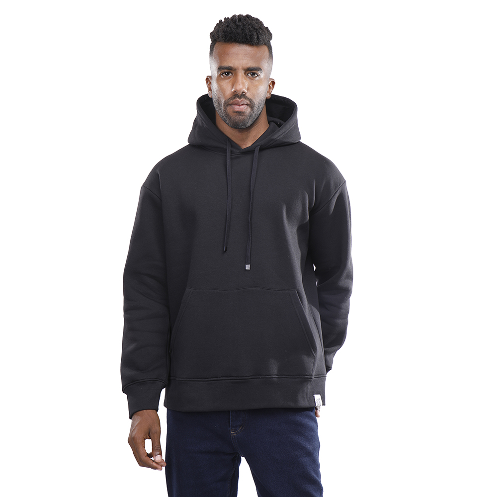 هودي رجالي كم طويل بجيوب - أسود - 1600242