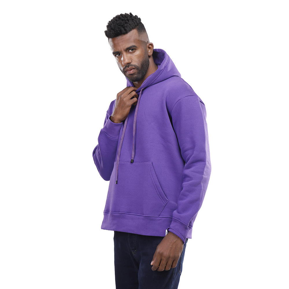 هودي رجالي كم طويل بجيوب - بنفسجي - 1600242