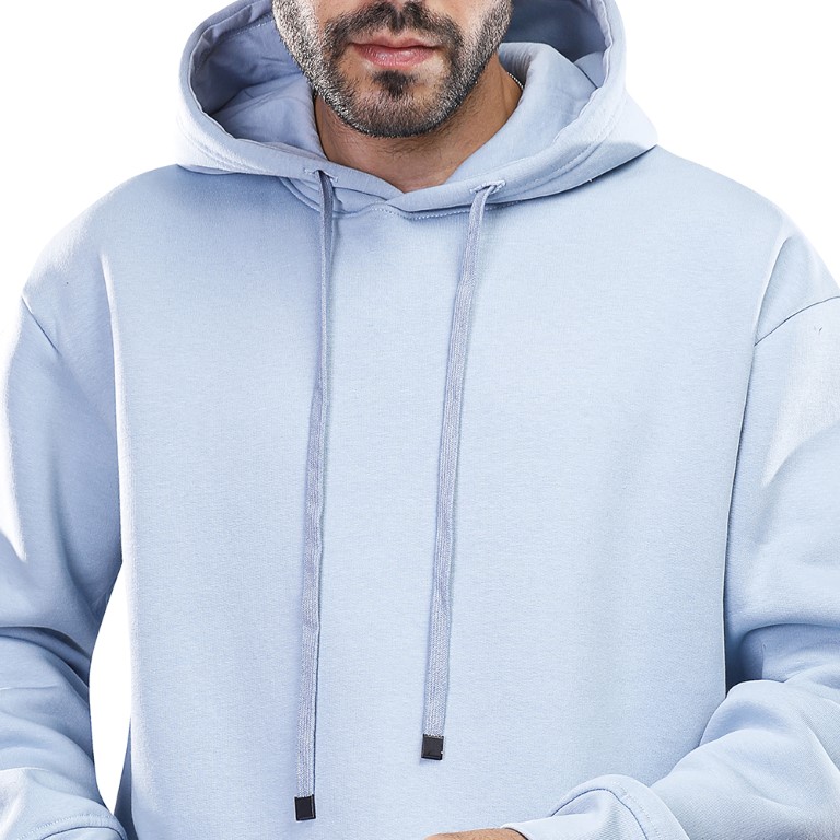 هودي رجالي كم طويل بجيوب - لبني - 1600242