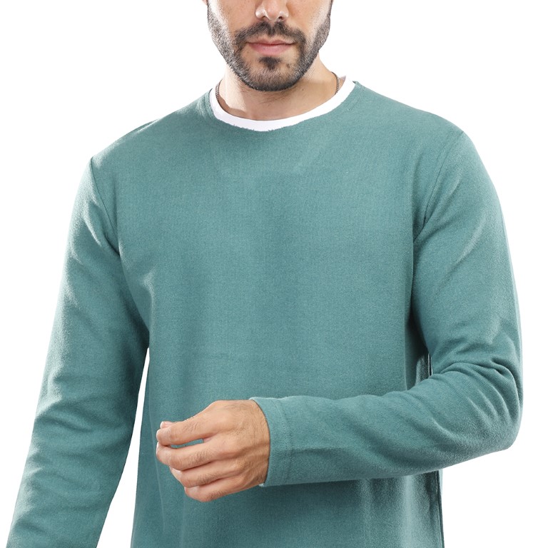 سويت شيرت رجالي كم طويل - أخضر - 1600255