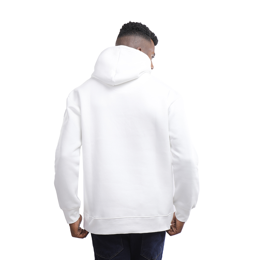 هودي رجالي كم طويل بجيوب - أبيض - 1600242