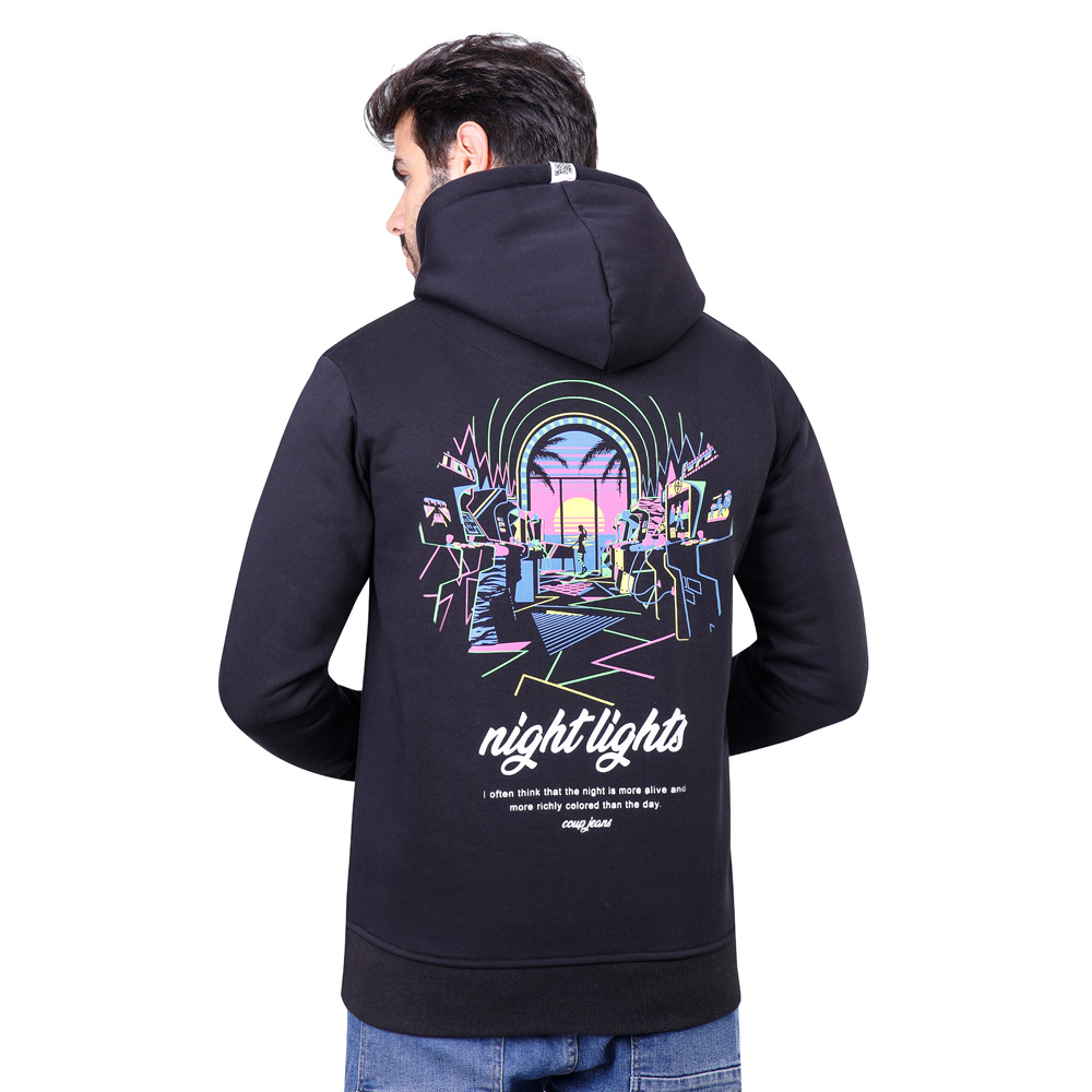 هودي رجالي كم طويل بجيوب - أسود - 1600243