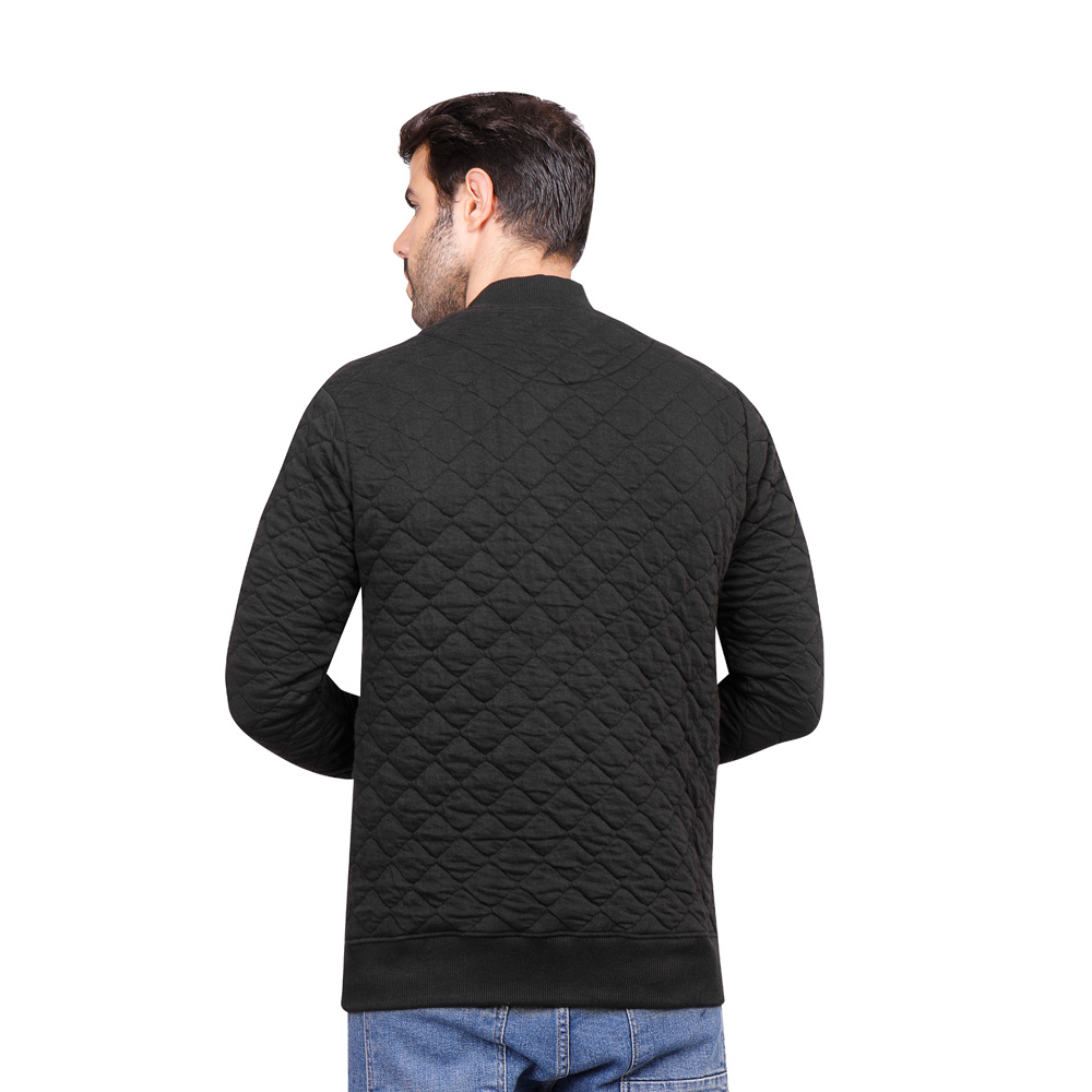 سويت شيرت رجالي كم طويل بسوستة - أسود - 1600289