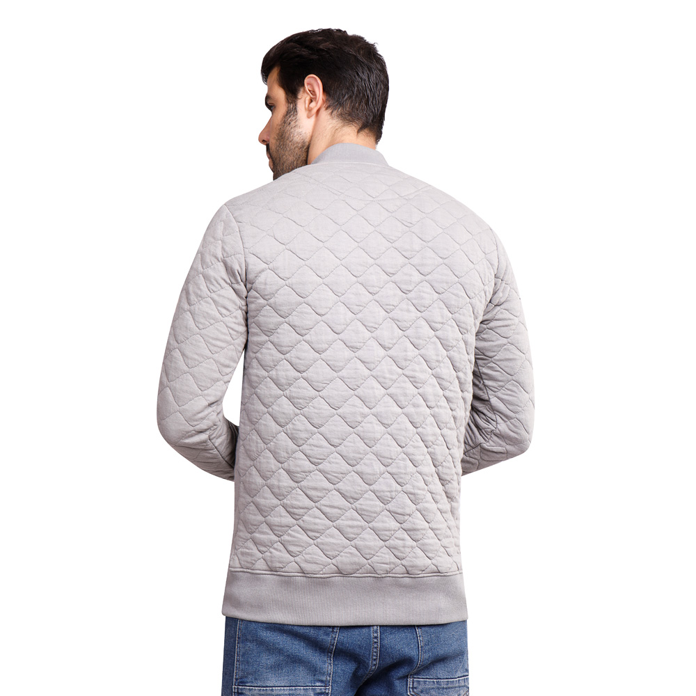 سويت شيرت رجالي كم طويل بسوستة - رمادي - 1600289