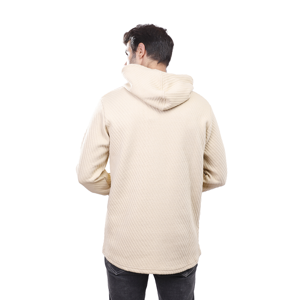 هودي رجالي كم طويل بجيوب - بيج - 1600290
